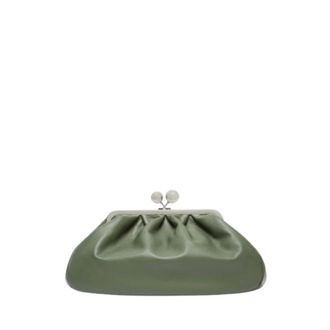 Max Mara Tassen, Dames, Groen, ONE Size, Leer, Cubico Clutch