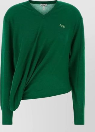 Loewe wool blend sweater v neck asymmetric