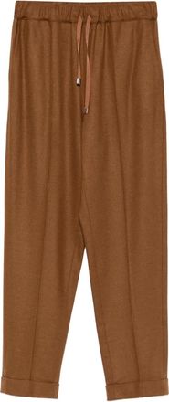 Liviana Conti drawstring cuffed trousers - Brown