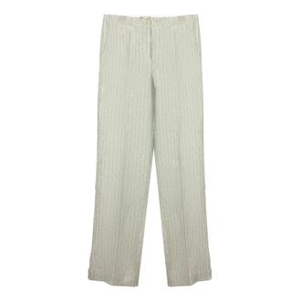 Kiltie Straight Leg Linen Trousers - female - Kiltie - Wide Trousers - Gray - 3XL - Trousers