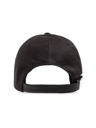 Alexander McQueen Mens Embroidered Logo Baseball Cap Black Accessories > Beanies & Hats