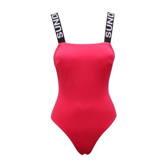 Sundek Marylin Logo Elastic One-piece - female - Sundek - Swimsuits - Pink - XS - Swimwear