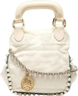 Fendi Pre-owned Handbags, female, White, Size: ONE SIZE Pre-owned Vintage Shoulder Bag