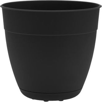 Bloem Dayton Gardening Planter with Saucer Tray, 12 Inch W x 11 Inch H Black at Nordstrom