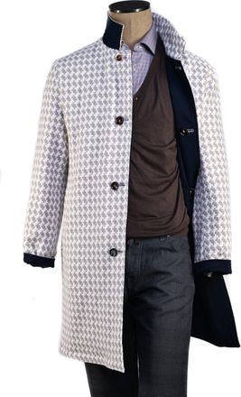 Kiton Kired By Kiton Peak Cotton Reversible Overcoat