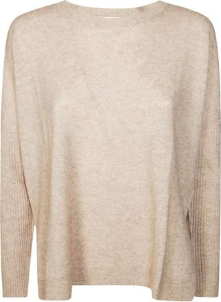 Absolut Cashmere Cecilia trui met geribbelde mouwen - Beige