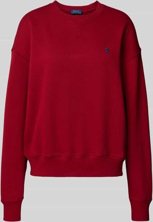 Polo Ralph Lauren Sweatshirt mit überschnittenen Schultern und Label-Stitching in Bordeaux, Größe XL