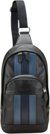 Coach Pre-owned Cross Body Bags, female, Black, Size: ONE SIZE Pre-owned Leather crossbody-bags