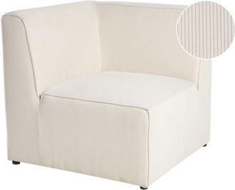 Beliani Corner Seat LEMVIG Corduroy Light Beige