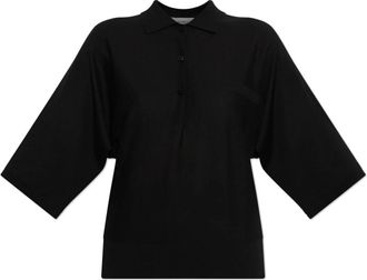 Lisa Yang Norie Cashmere Polo - Dames - Cashmere truien - Zwart - XS - Kasjmier - Truien & Vesten