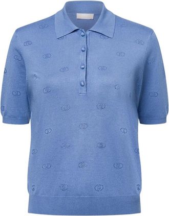 Liu Jo Round-neck Knitwear, female, Blue, Size: XL Maglia