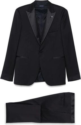 Tagliatore Single-Breasted Smoking - Heren - Business pakken - Blauw - 2XL - Wol - Kostuums