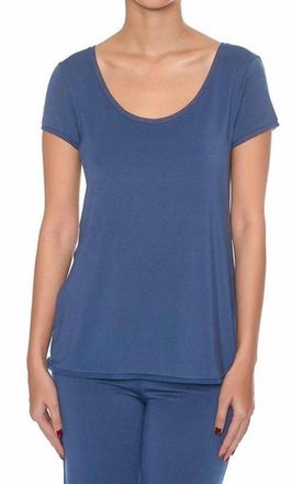 Addiction Lingerie Short-Sleeve T-Shirt And Pants Set In Navy