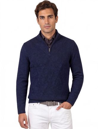 Scotland Blue trui effen navy
