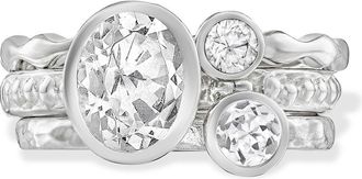 Dower & Hall Ice Twinkle Stacking Rings