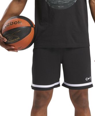Reebok Mens Reebok Basketball Transition Shorts Black Drawstring Waist FTS1028