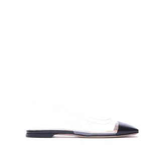 Gianvito Rossi Black Plexiglass Ballet Womens Flats