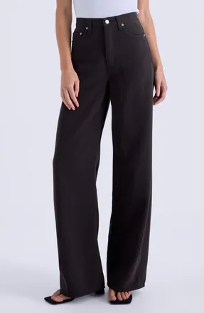 Pistola Denim Sydney High Waist Wide Leg Jeans in Bristol Black at Nordstrom, Size 30