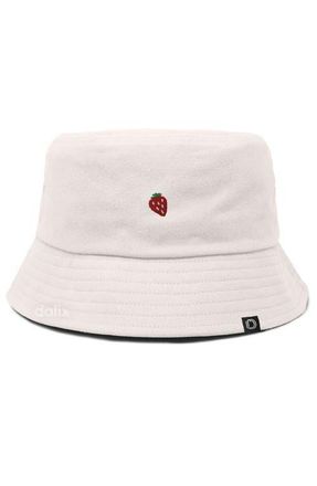 Dalix Lil Strawberry Bucket Hat in Parchment White at Nordstrom, Size X-Large