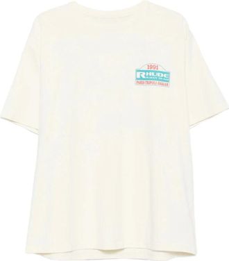 Rhude Graphic T-Shirt - Heren - T-shirts - Wit - M - Katoen - Tops