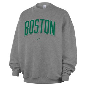 Nike Mens Boston Celtics Standard Issue Fleece Crew in Grey | II6205-063