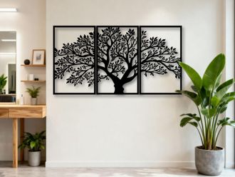 OEM Decoraci&oacute;n De Pared De Madera &aacute;rbol 1 + Imagen Adicional &Aacute;rbol 150 X 80 Cm + Imagen Adicional