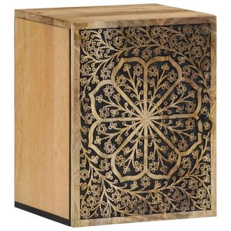 Berkfield Home Bathroom Wall Cabinet 38x33x48 cm Solid Wood Mango in Brown | Size: 38 x 33 x 48 cm