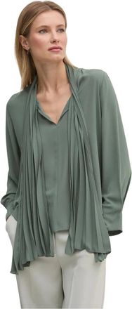 Sandro Ferrone Blouse - Dames - Blouses - Groen - XS - Leer - Overhemden