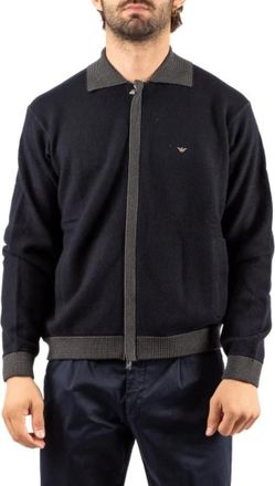Emporio Armani Maglia Cardigan - Heren - Vesten - Blauw - XL - Truien & Vesten