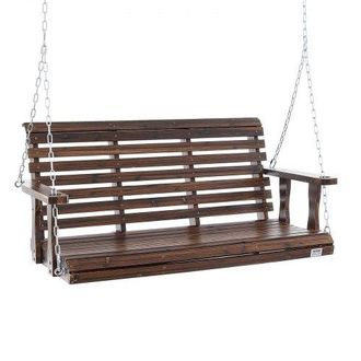OEM Hollywoodschaukel Zedernholz, 1370x710x600mm, Terrassenschaukel F&uuml;r Hof Und Garten, Verbesserte Tragkraft Von Ca. 400 Kg, Robuste Schaukelstuhlbank Mi