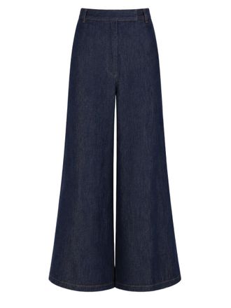Dries Van Noten High-Waisted Denim Wide-Leg Trousers