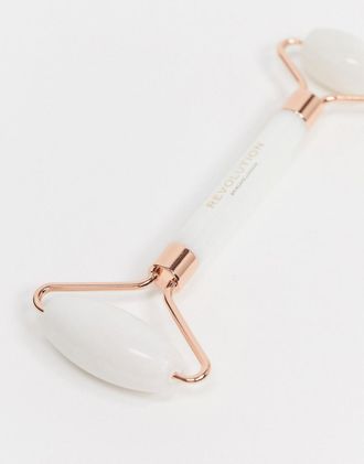 Revolution Beauty London White Jade Facial Roller-No color