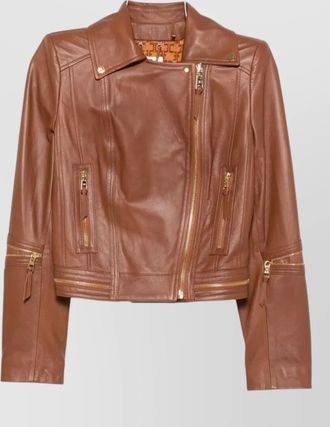 Elisabetta Franchi leather biker jacket