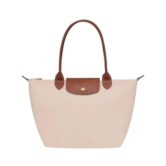 Longchamp Tassen, Dames, Beige, ONE Size, Leer, Le Pliage Original Schoudertas M