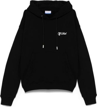 Off-white Zwart Logo Katoenen T-shirt met Ronde Hals - Heren - Hoodies - Zwart - XL - Katoen - Hoodies & sweatvesten