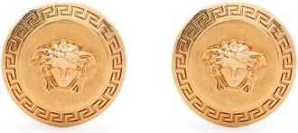 Versace Metalen Oorbellen Stijlvolle Mode Sieraden - Dames - Oorbellen - Bruin - ONE Size - Accessoires