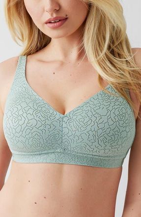 Wacoal Inside Job Wireless Bra in Iceberg Green at Nordstrom, Size 32C
