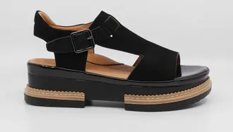 L'Amour Des Pieds Womens Aveeva Platform Sandals In Black Kidsuede