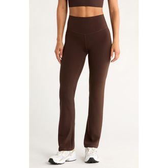 Zella Studio Luxe Bootcut Leggings in Brown Mole at Nordstrom, Size X-Small