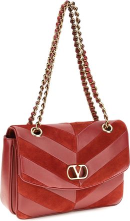 Valentino Garavani Womens Djuna Shoulder Bag Russet Red