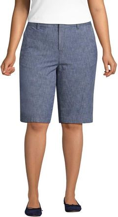 Lands End Plus Size Classic 12 Chino Shorts in Evening Sky Chambray at Nordstrom, Size 26W