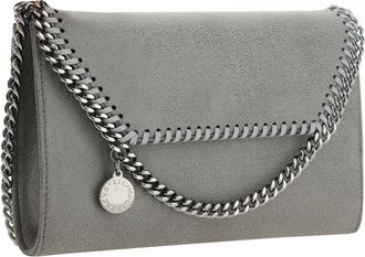 Stella McCartney Womens Mini Falabella Shoulder Bag Light Grey Polyester