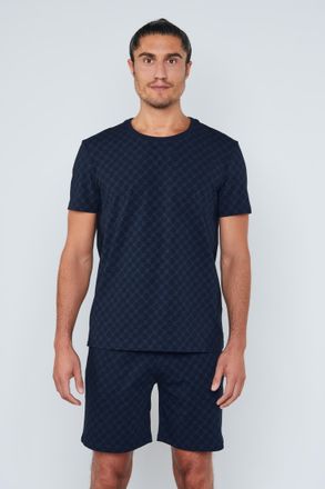 Joop T-Shirt JOOP Leisure, Herren, Gr. XXL, blau (navy), Obermaterial: 95% Baumwolle, 4% Elasthan, 1% sonstige Fasern, Basic h&uuml;ftbedeckend, Rundhals, gerad