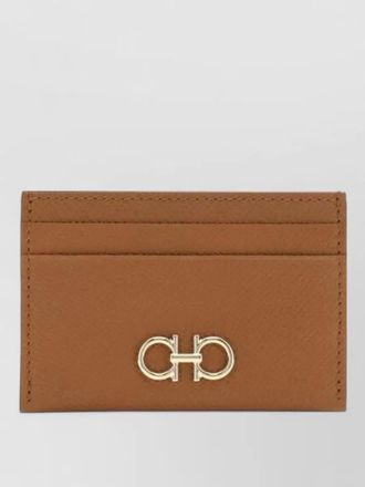 Ferragamo calf leather bos taurus card wallet