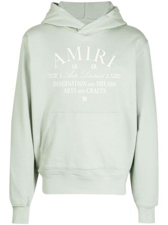 Amiri logo-print cotton hoodie - men - Lyocell/Cotton/Cotton/Elastane - XXXL - Green