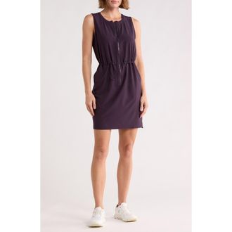 Zella Venture Sleeveless Front Zip Utility Dress in Purple Nebula at Nordstrom Rack, Size X-Small