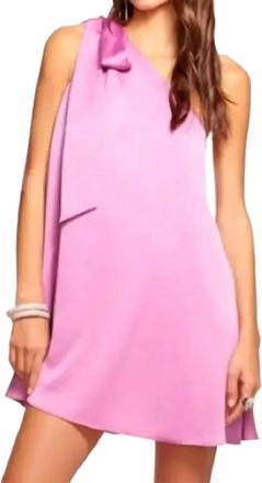 Ramy Brook Harmoni One-Shoulder Satin Mini Dress In Pink