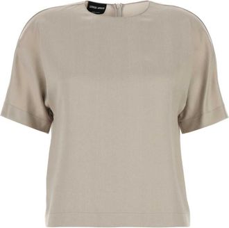 Giorgio Armani Grey Satin T-Shirt