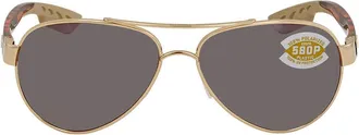 Costa LORETO Copper Silver Mirror Polarized Polycarbonate Pilot Ladies Sunglasses LR 64 OSCP 56
