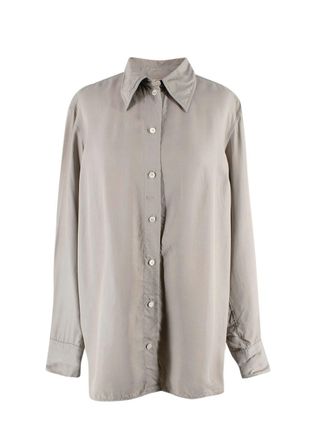 Celine Light Grey Oversized Shirt Size XS